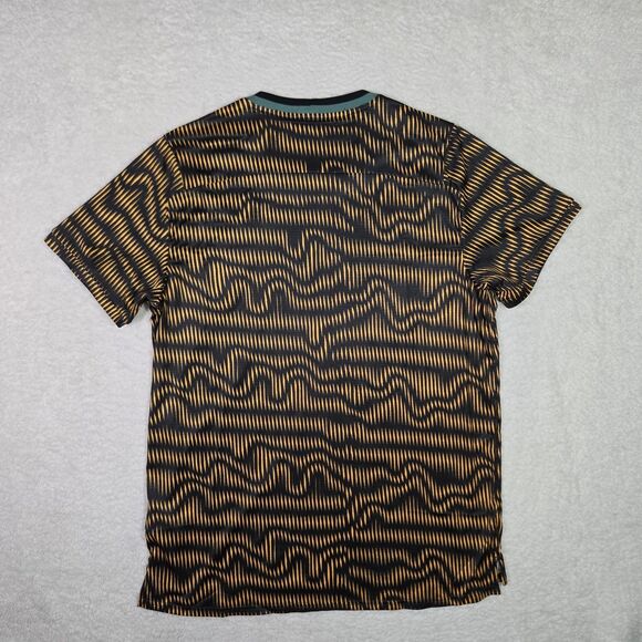 Nike Court Advantage Mens Large Dri Fit Tennis Shirt Black Yellow FD5322-010 L - Picture 4 of 7